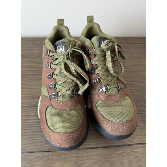 REI Co-op Trailmade Waterproof Hiking Boots Women's 9 Green Brown - Picture 2 of 8